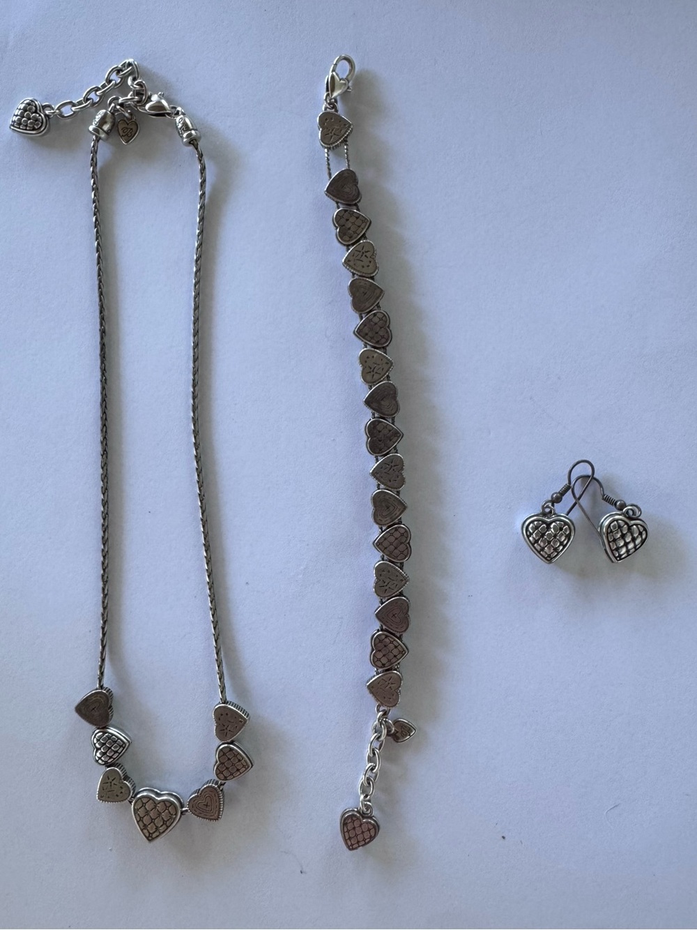 Brighton Sliding Hearts Necklace, Bracelet & Earrings Set